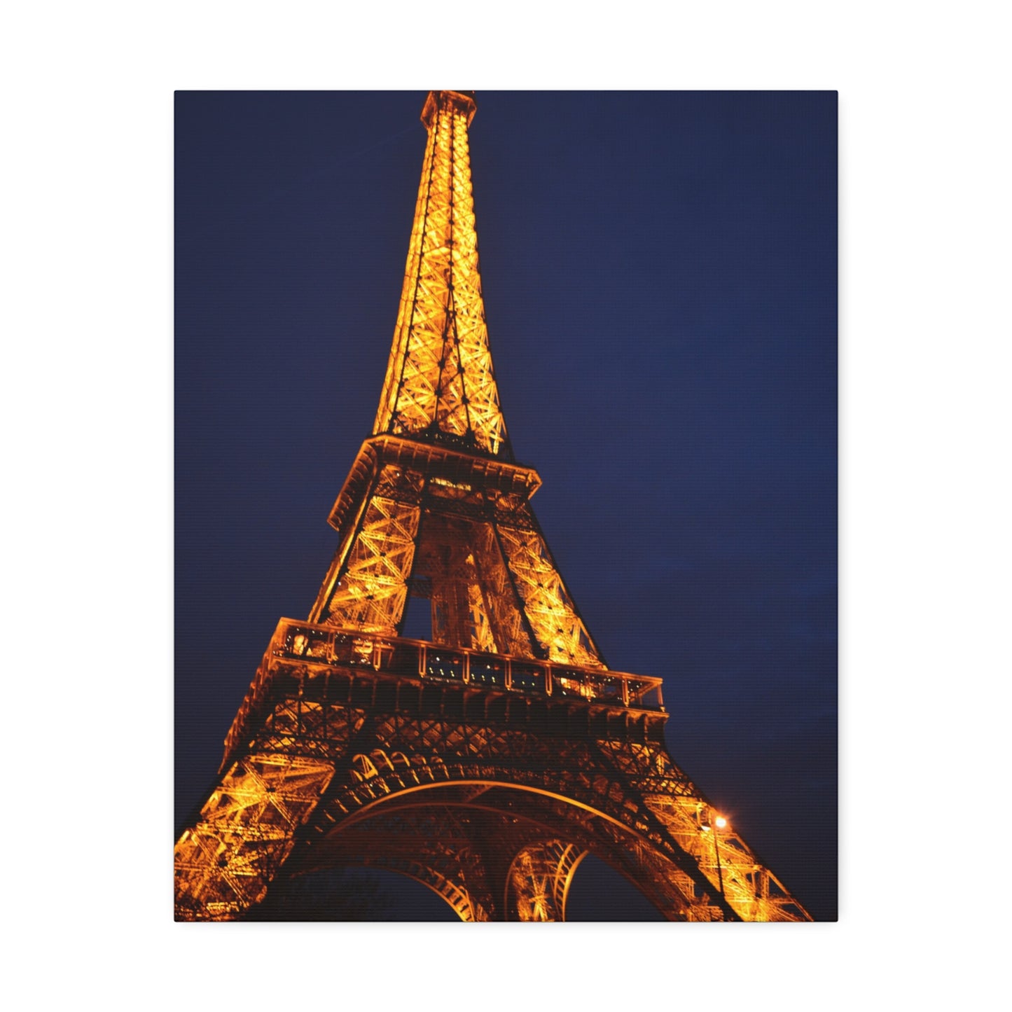 Eiffel Tower at Night Canvas | Paris Landmark Wall Art, Stretched Canvas