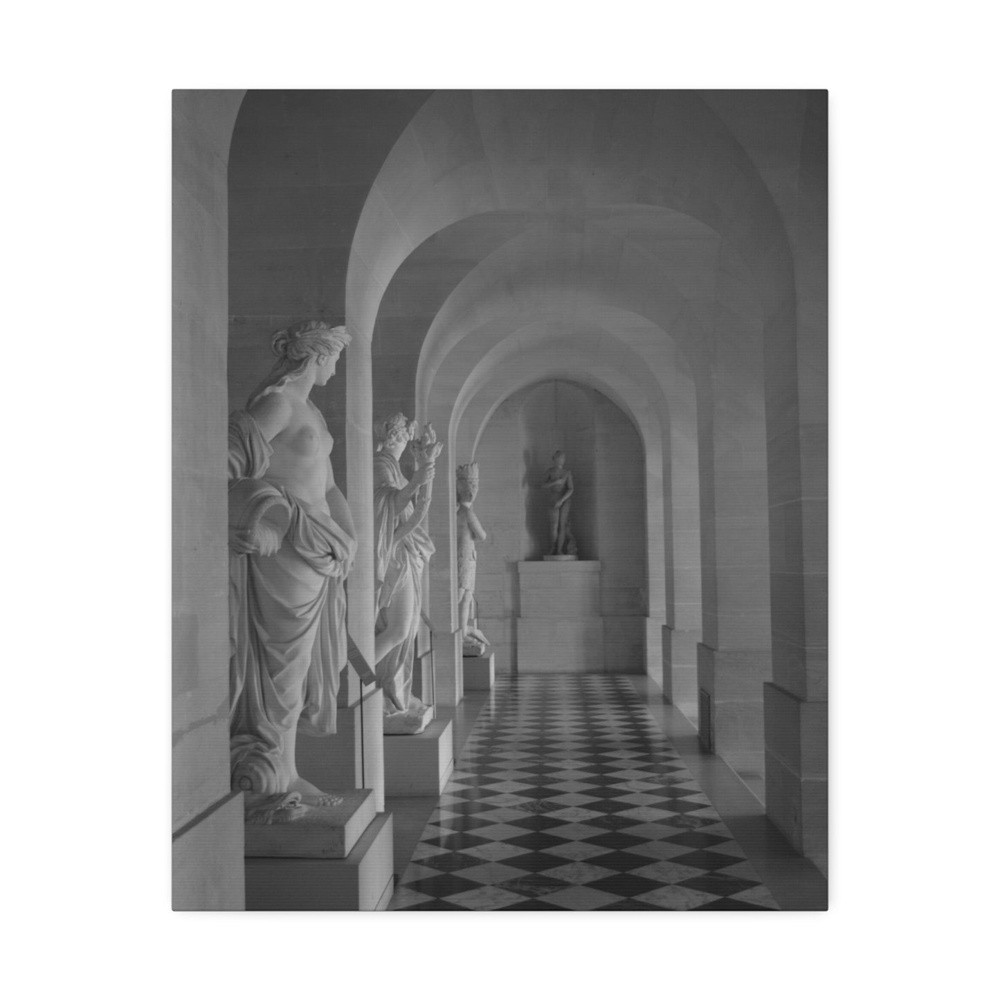 Classical Statue Hall Canvas