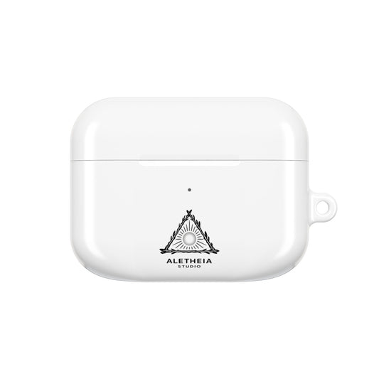 Aletheia Studio AirPods Case — Minimal Sun Triangle Design
