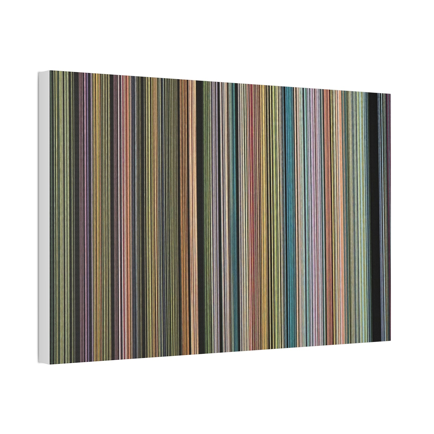 Colorful Vertical Stripes Canvas Stretched 1.5'' | Modern Abstract Wall Art