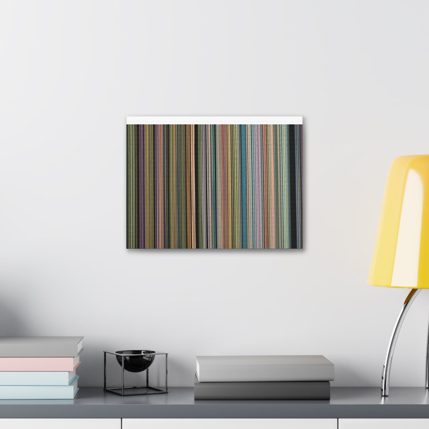 Colorful Vertical Stripes Canvas Stretched 1.5'' | Modern Abstract Wall Art