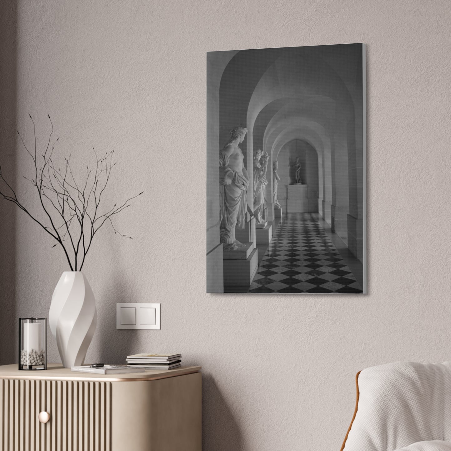 Classical Statue Hall Canvas