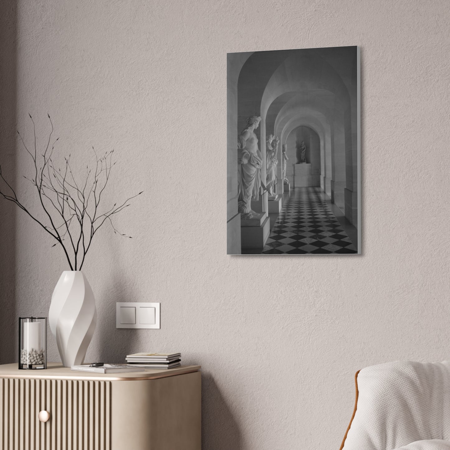 Classical Statue Hall Canvas