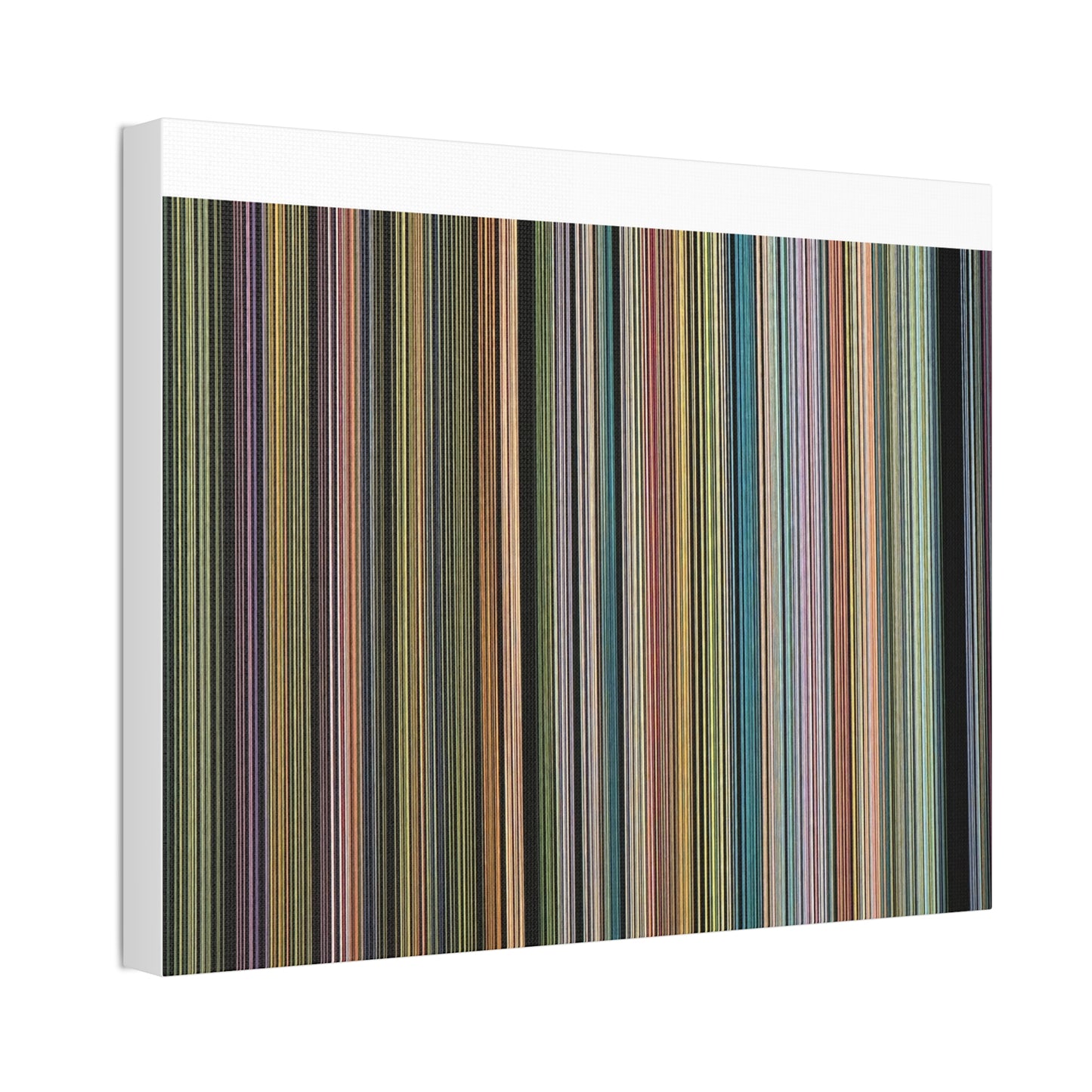 Colorful Vertical Stripes Canvas Stretched 1.5'' | Modern Abstract Wall Art