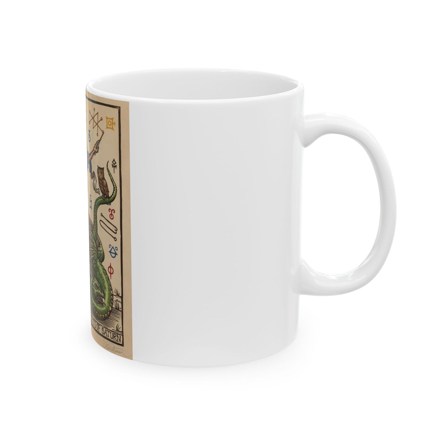 Ceramic Mug — Vintage Mythological Neptune with Dragon & Sea Creatures (11oz, 15oz)
