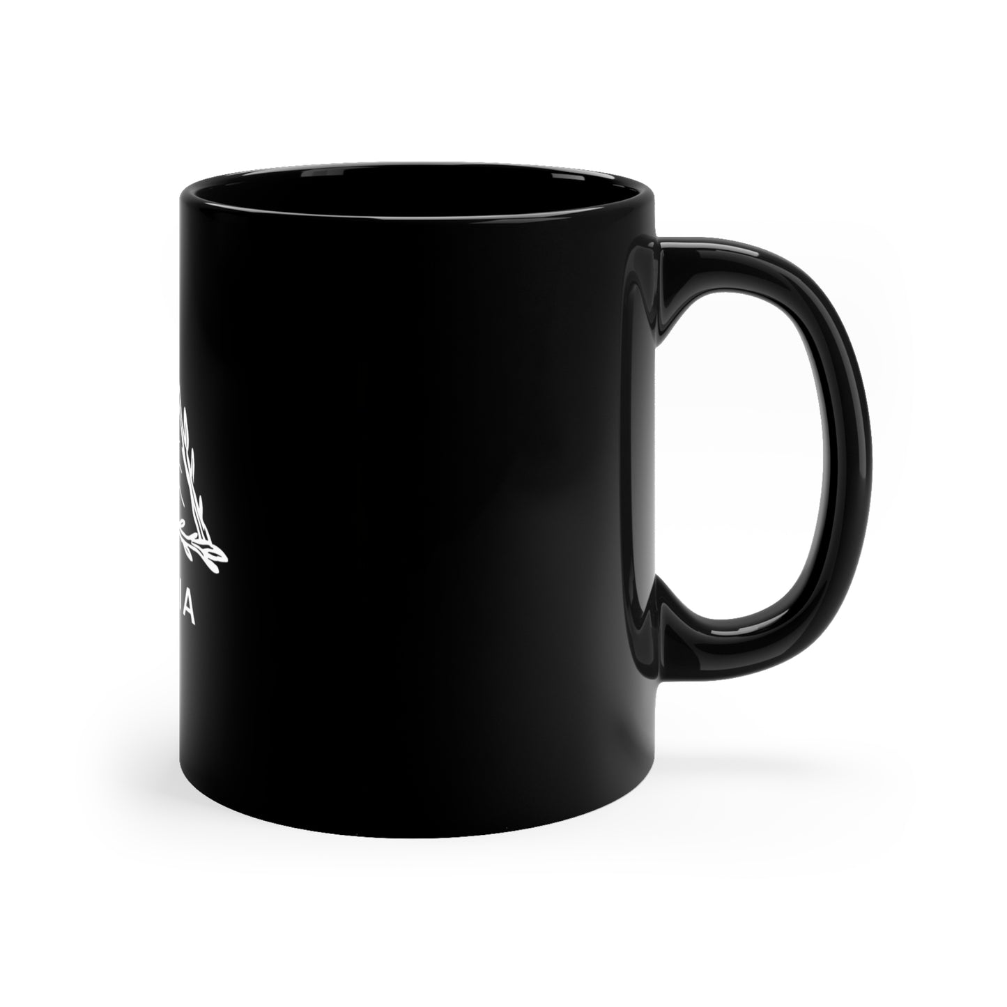 Aletheia Studio Black 11oz Coffee Mug — Sun & Laurel Emblem