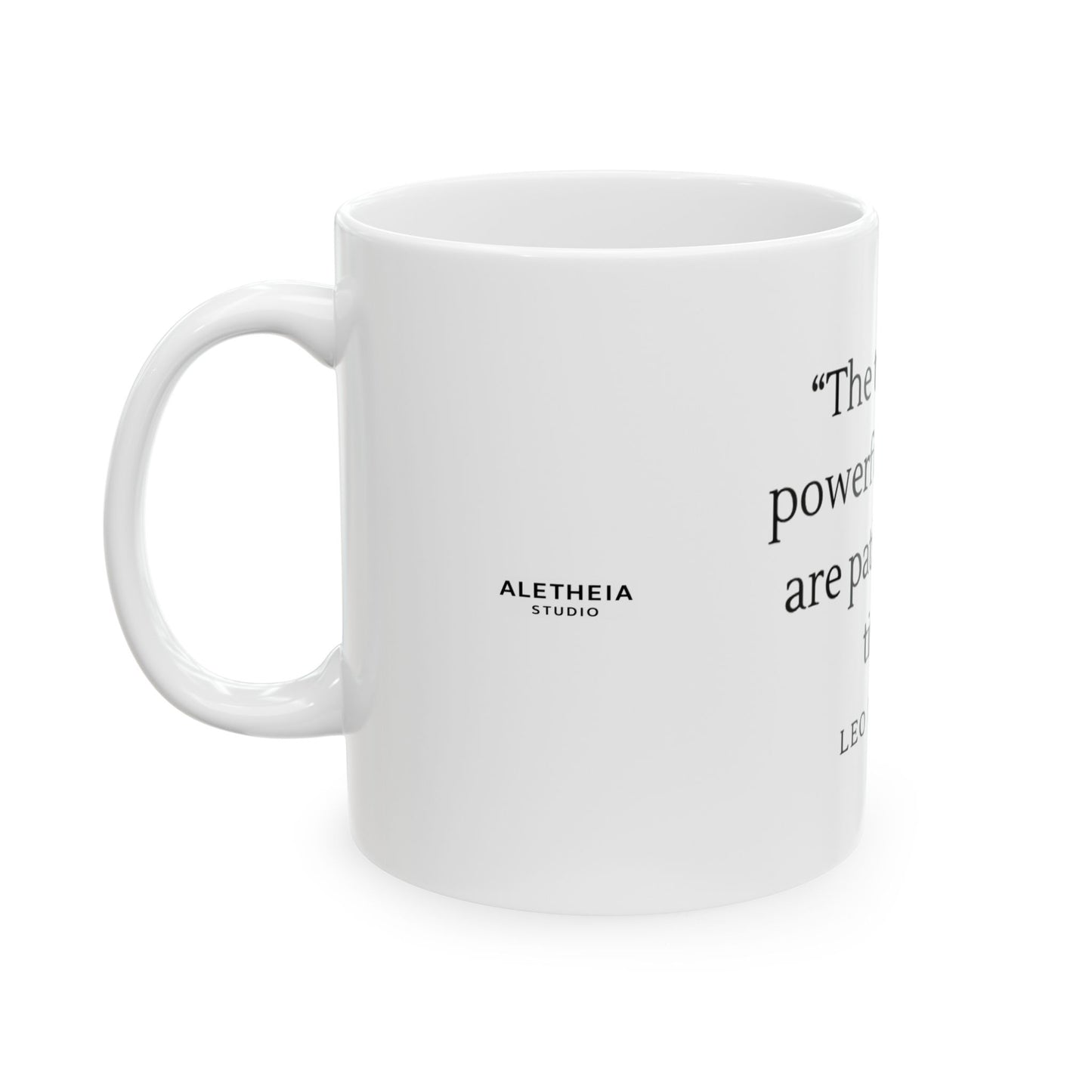 Tolstoy Quote Patience and Time Mug | Ceramic Coffee Tea Cup
