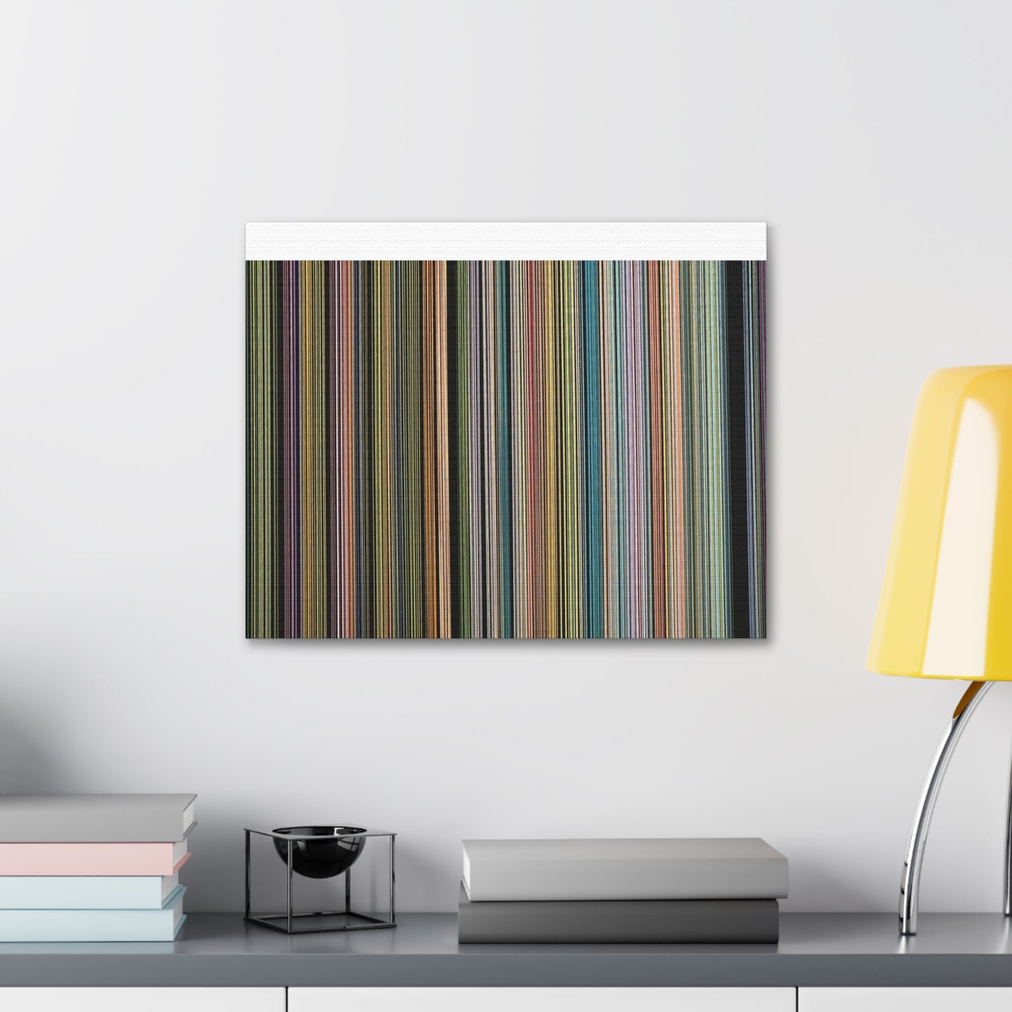 Colorful Vertical Stripes Canvas Stretched 1.5'' | Modern Abstract Wall Art