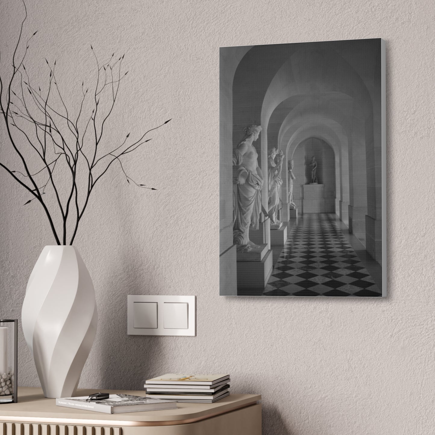 Classical Statue Hall Canvas