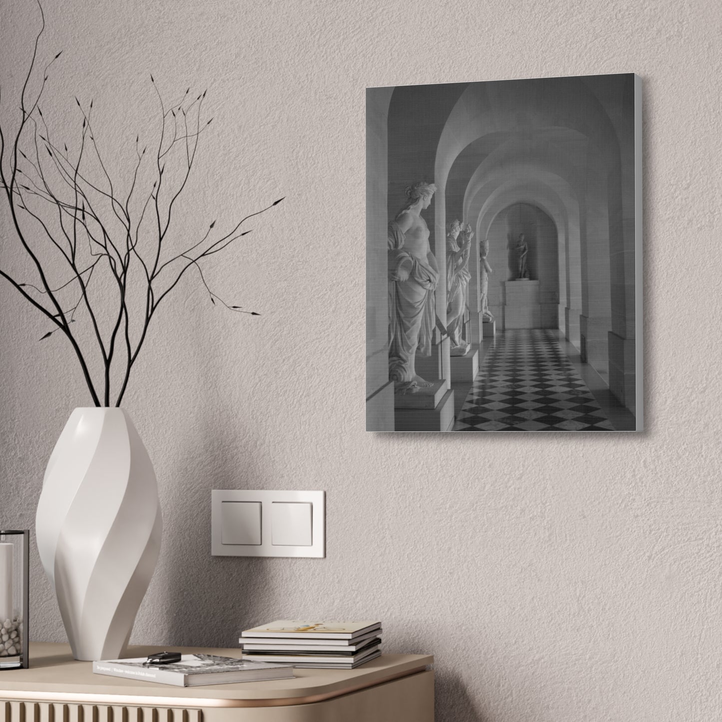 Classical Statue Hall Canvas