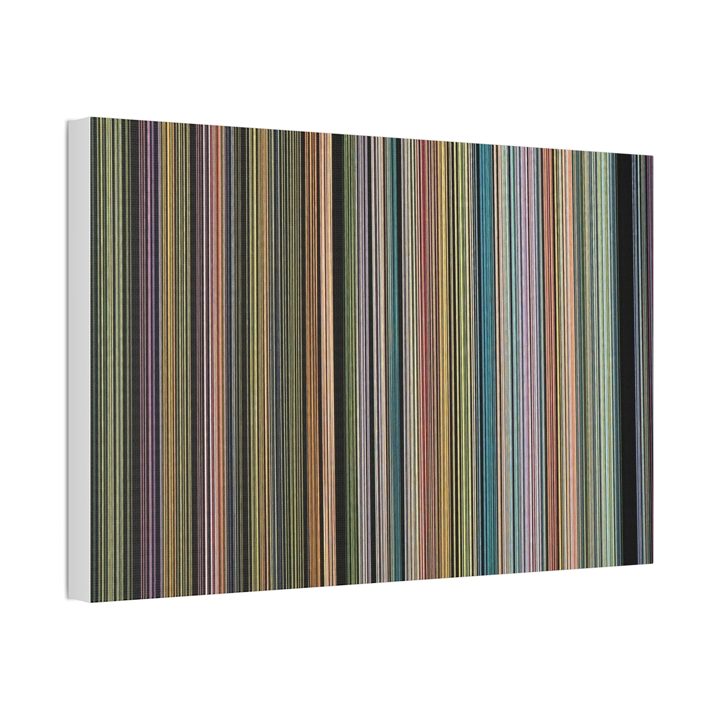 Colorful Vertical Stripes Canvas Stretched 1.5'' | Modern Abstract Wall Art