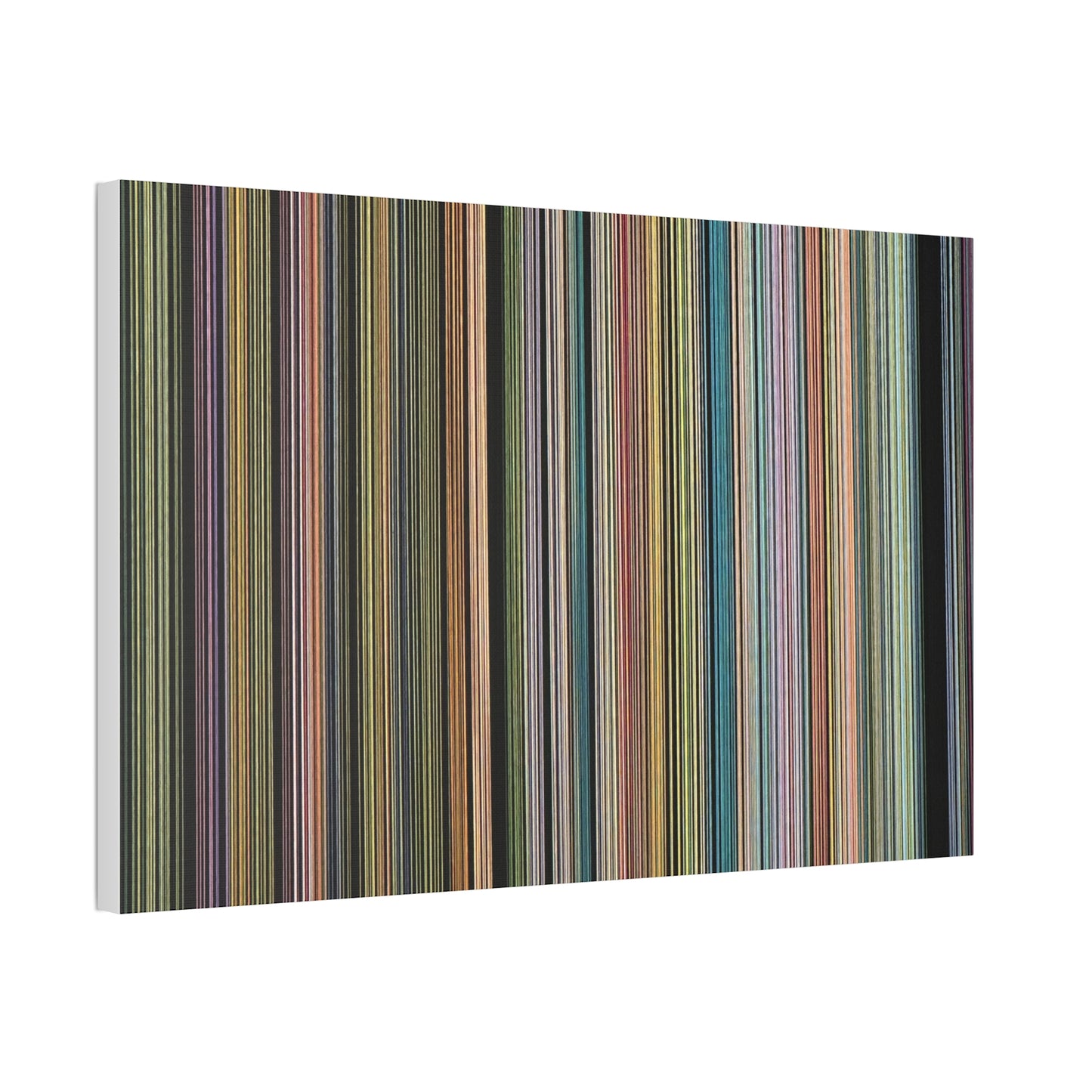Colorful Vertical Stripes Canvas Stretched 1.5'' | Modern Abstract Wall Art