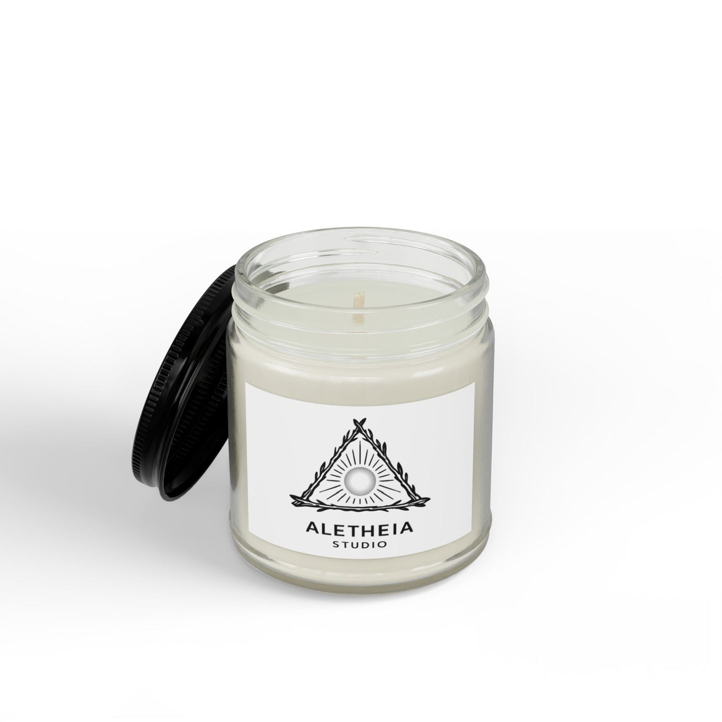 Scented Soy Candle - Amber Jar with Black Lid (4oz & 9oz) — Aletheia Studio