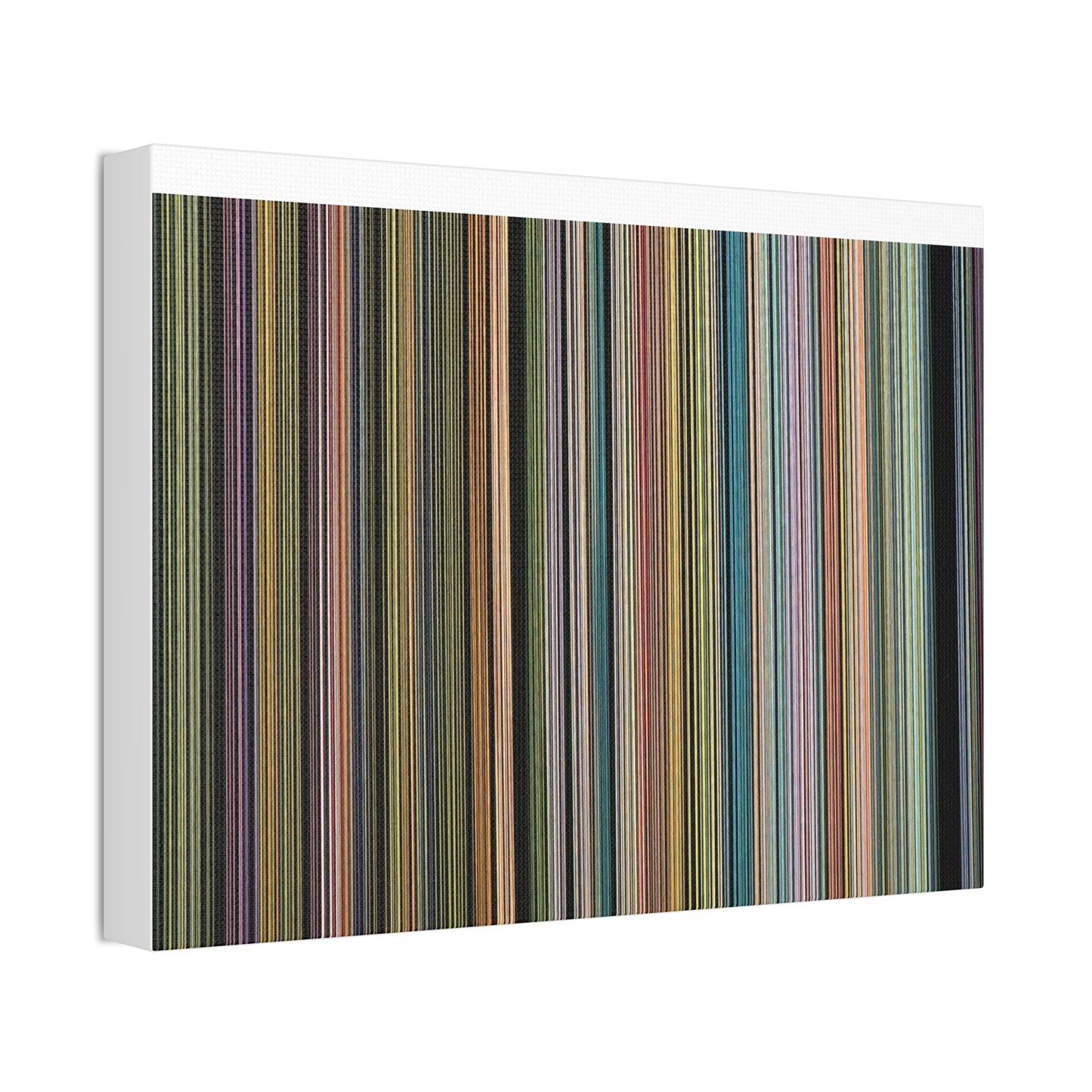Colorful Vertical Stripes Canvas Stretched 1.5'' | Modern Abstract Wall Art