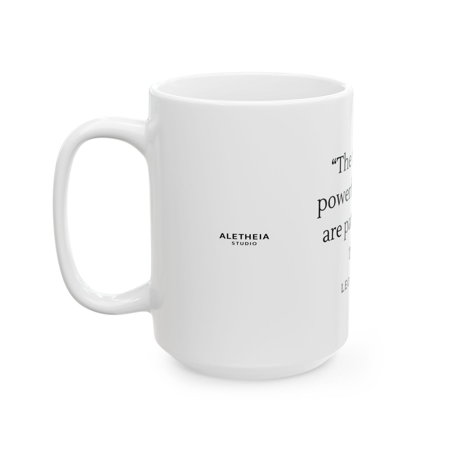 Tolstoy Quote Patience and Time Mug | Ceramic Coffee Tea Cup
