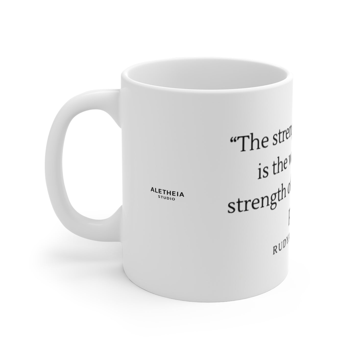 Kipling Quote Mug | 'The strength of the pack is the wolf' 11oz Ceramic