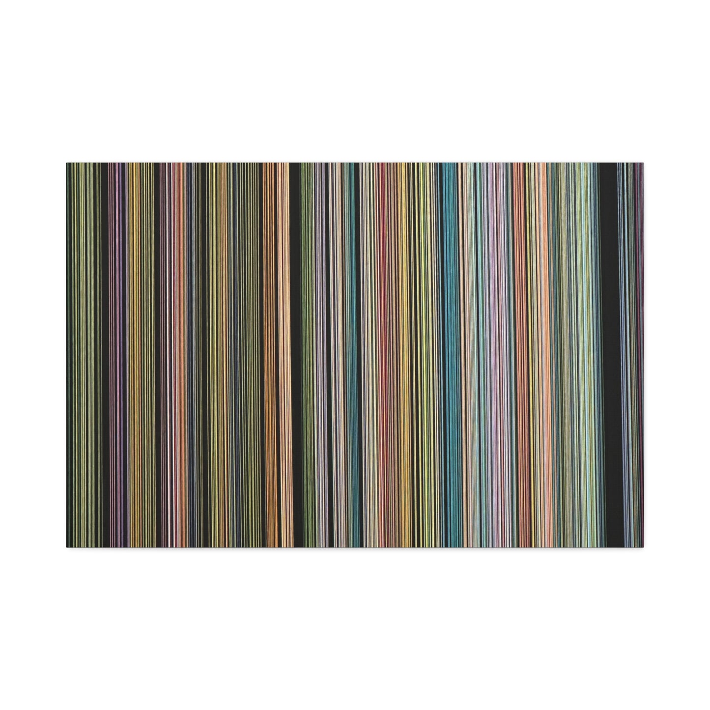 Colorful Vertical Stripes Canvas Stretched 1.5'' | Modern Abstract Wall Art