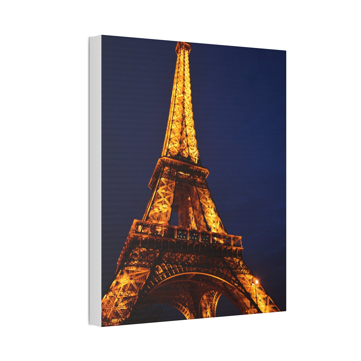 Eiffel Tower at Night Canvas | Paris Landmark Wall Art, Stretched Canvas