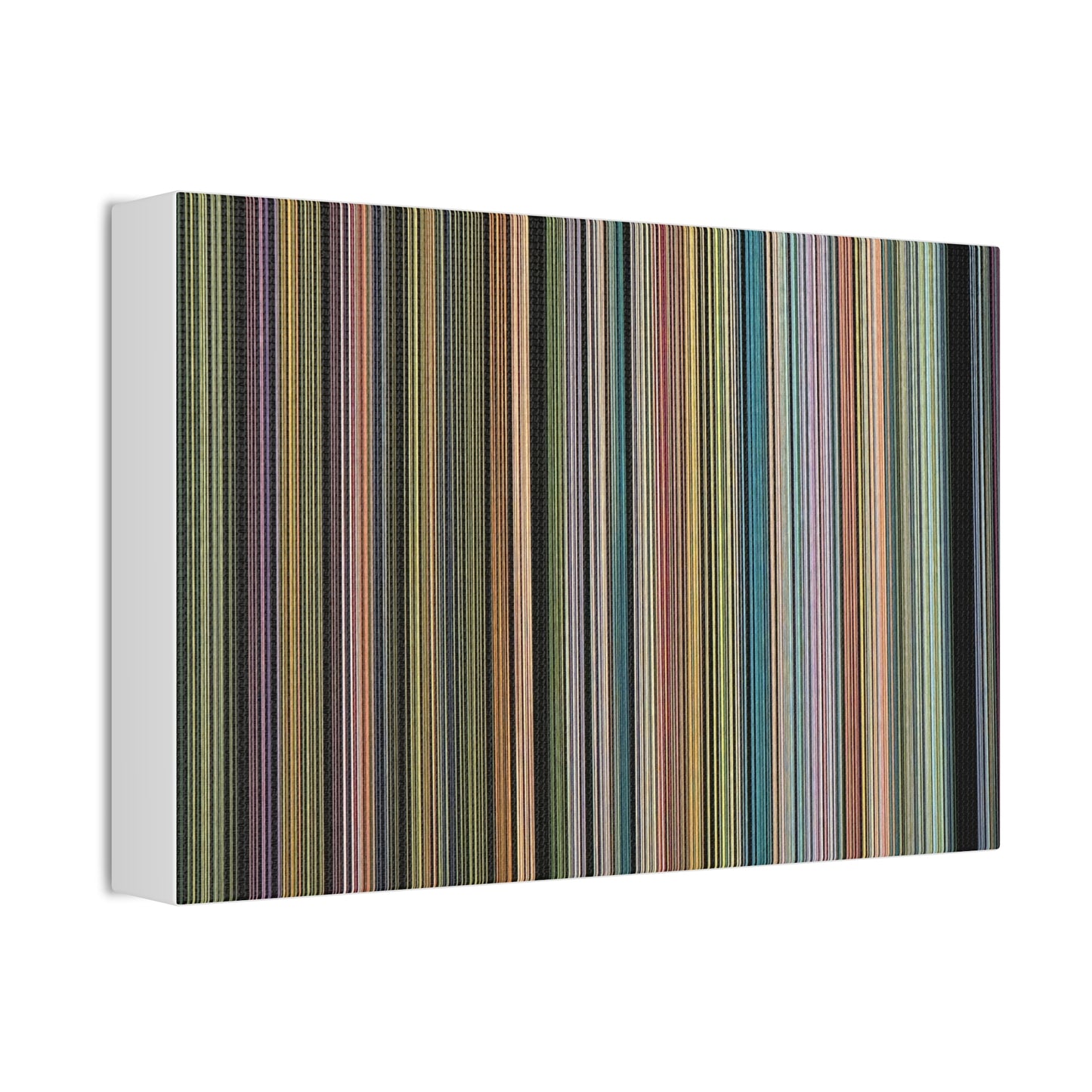 Colorful Vertical Stripes Canvas Stretched 1.5'' | Modern Abstract Wall Art