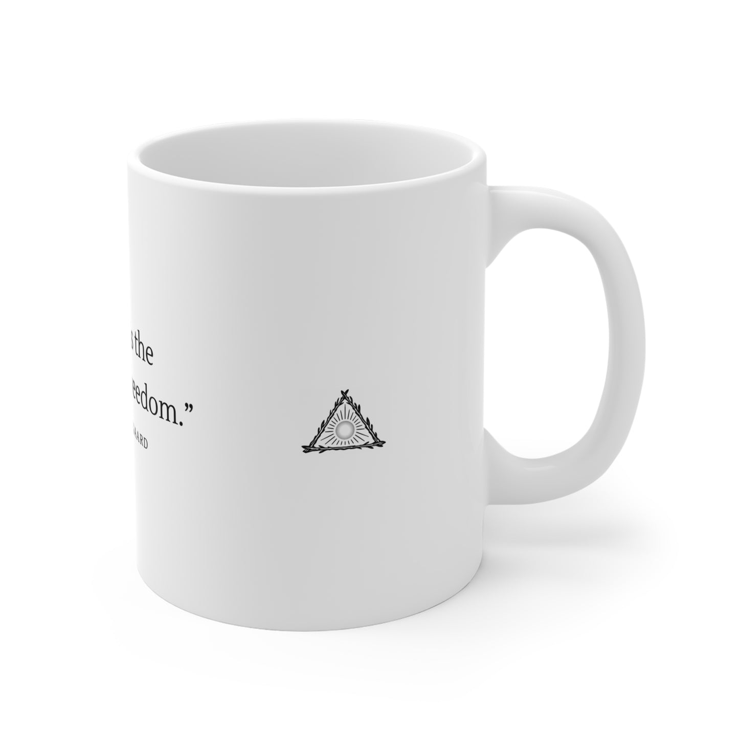 "Anxiety is the dizziness of freedom" Quote Mug | Søren Kierkegaard Ceramic Coffee Cup